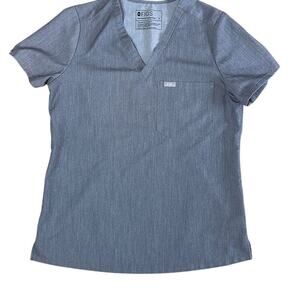 Figs Catarina One-Pocket Scrub Top GRAPHITE Small